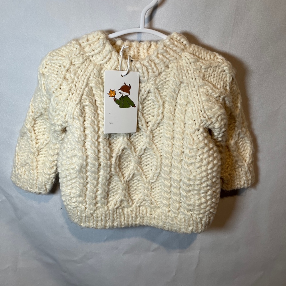 The Blueberry Hill Cream Fisherman Sweater